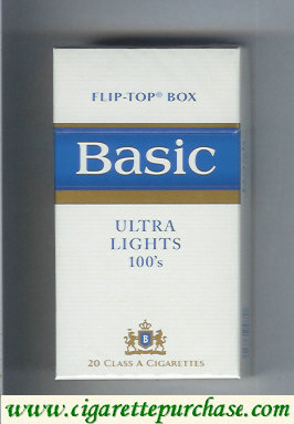 Basic Ultra Lights 100s hard box cigarettes